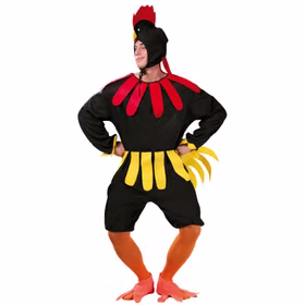 Hahn Kostüm schwarzer Gockl für Herren Gr. 48/50 Tier Fasching JGA Tierkostüm witziges Spaßkostüm Bauernhof Karneval Mottoparty Hahn Kostüm schwarzer Gockl für Herren Gr. 48/50 Tier Fasching JGA Tierkostüm witziges Spaßkostüm Bauernhof Karneval Mottoparty