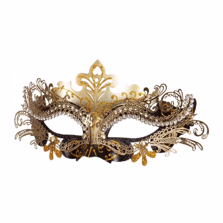 Maske aus Metall filigran Schwarz Gold Venezia für Erwachsene Kostüm-Zubehör Venedig Maskenball Fasching Karneval Mottoparty Accessoire Augenmaske Maske aus Metall filigran Schwarz Gold Venezia für Erwachsene Kostüm-Zubehör Venedig Maskenball Fasching Karneval Mottoparty Accessoire Augenmaske