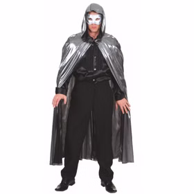 Venezia Kostüm Umhang mit Kapuze silbern für Erwachsene Onesize SALE Fasching Karneval Mottoparty Accessoire Maskenball Venezia Kostüm Umhang mit Kapuze silbern für Erwachsene Onesize SALE Fasching Karneval Mottoparty Accessoire Maskenball