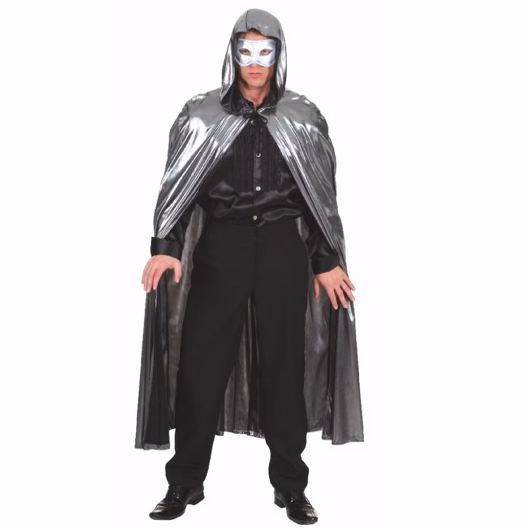 Venezia Kostüm Umhang mit Kapuze silbern für Erwachsene Onesize SALE Fasching Karneval Mottoparty Accessoire Maskenball Venezia Kostüm Umhang mit Kapuze silbern für Erwachsene Onesize SALE Fasching Karneval Mottoparty Accessoire Maskenball