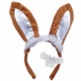 Hasen-Set 2tlg. Zähne und Hasenohren Onesize Kostüm-Zubehör Fasching Ostern Karneval Mottoparty Accessoire