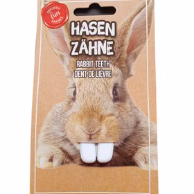 Hasen-Set 2tlg. Zähne und Hasenohren Onesize Kostüm-Zubehör Fasching Ostern Karneval Mottoparty Accessoire