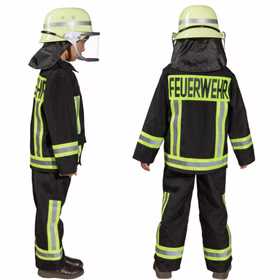 Feuerwehr Kostüm Samy für Kinder Gr. 104 - 152 Uniform schwarz Fasching Karneval Mottoparty Kindergeburtstag Feuerwehr Kostüm Samy für Kinder Gr. 104 - 152 Uniform schwarz Fasching Karneval Mottoparty Kindergeburtstag