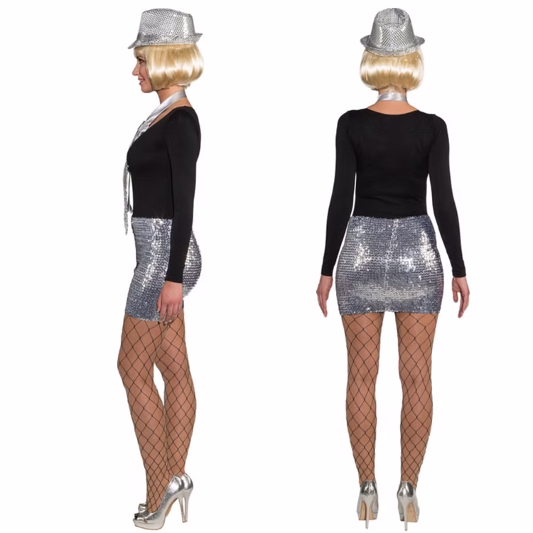 Minirock silber Pailletten Rock Fasching Karneval Las Vegas Disco Kostüm Fasching Minirock silber Pailletten Rock Fasching Karneval Las Vegas Disco Kostüm Fasching
