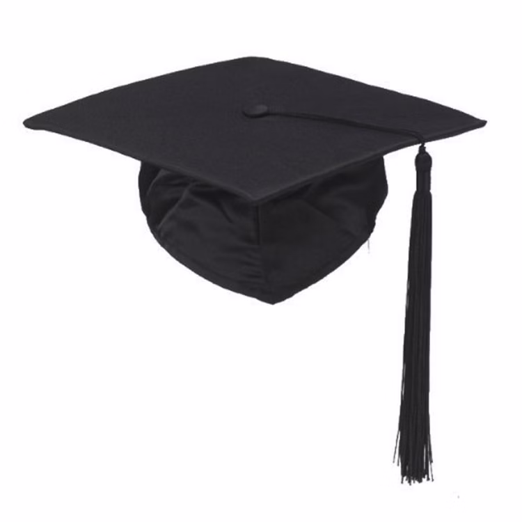 Hut für Absolventen, Bachelorhut mit schwarzer Quaste Abihut Schwarze Absolventhut mit Quaste Abitur Abschluss