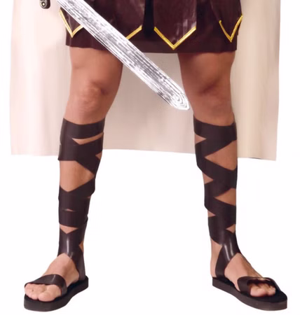Römer Sandalen Gr. 45 Römerlatschen braun für Herren Antike Kostüm-Zubehör Accessoire Fasching Karneval Mottoparty Römer Sandalen Gr. 45 Römerlatschen braun für Herren Antike Kostüm-Zubehör Accessoire Fasching Karneval Mottoparty