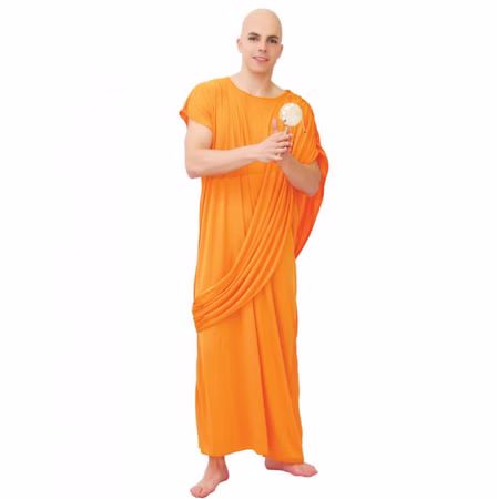 Mönchs Kostüm tibetischer Mönch buddhistischer Klosterbruder für Herren Gr. M/L orangefarbene Tunika Tibet andere Länder Fasching Karneval Mottoparty Mönchs Kostüm tibetischer Mönch buddhistischer Klosterbruder für Herren Gr. M/L orangefarbene Tunika Tibet andere Länder Fasching Karneval Mottoparty