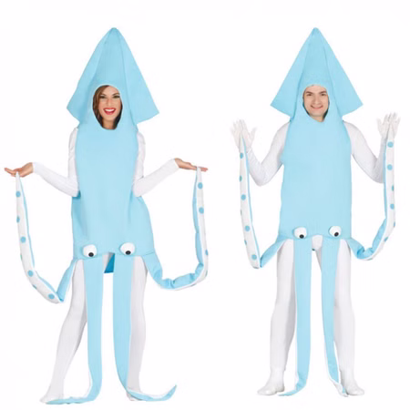 Tintenfisch Kostüm hellblauer Oktopus für Erwachsene Gr. S-L Tier Meer Tierkostüm Meerestier unter Wasser Fasching Karneval Mottoparty Paar- und Gruppenkostüm Tintenfisch Kostüm hellblauer Oktopus für Erwachsene Gr. S-L Tier Meer Tierkostüm Meerestier unter Wasser Fasching Karneval Mottoparty Paar- und Gruppenkostüm