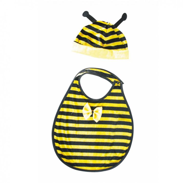 Bienen Kostüm Mütze mit Lätzchen für Babys Bienen Kostüm Mütze mit Lätzchen für Babys Gr. 86 Geschenkidee 0-2 Jahre Unisex Baby-Zubehör Mädchen und Jungen Geburt