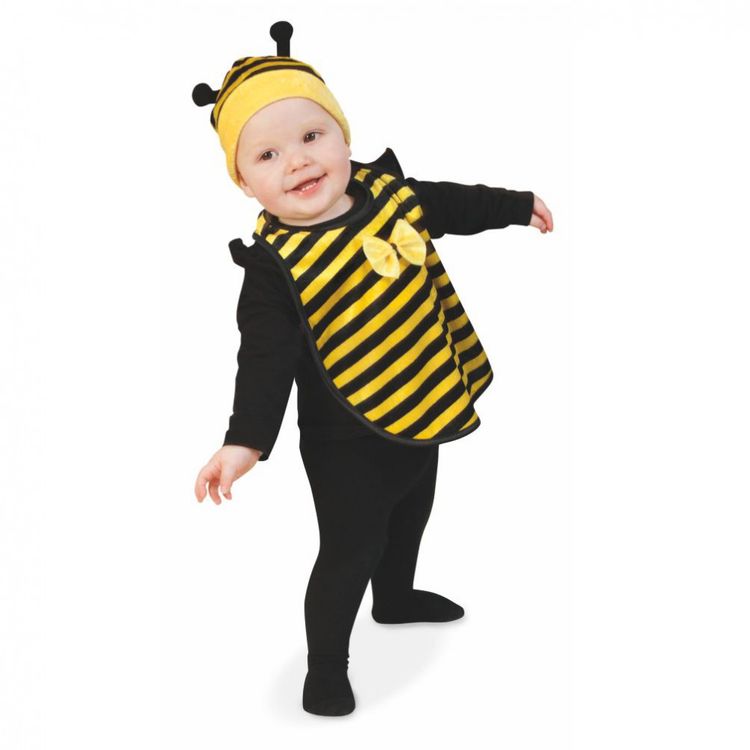 Bienen Kostüm Mütze mit Lätzchen für Babys Bienen Kostüm Mütze mit Lätzchen für Babys Gr. 86 Geschenkidee 0-2 Jahre Unisex Baby-Zubehör Mädchen und Jungen Geburt