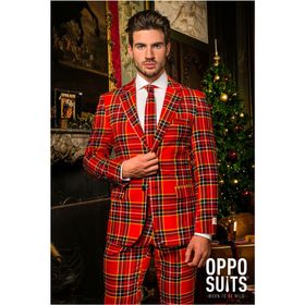 Opposuit Anzug Lumperjack Rot Kariert Schotte