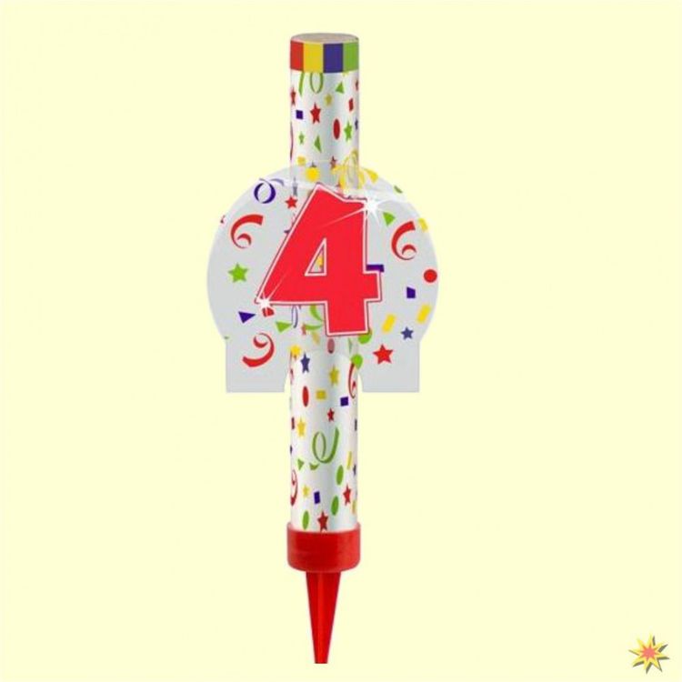 Eisfontäne mit Zahl, Tortenfontäne - Tischfeuerwerk 0-9 Eisfontänen für Kuchen zum Stecken