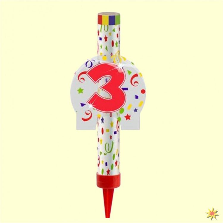 Eisfontäne mit Zahl, Tortenfontäne - Tischfeuerwerk 0-9 Eisfontänen für Kuchen zum Stecken