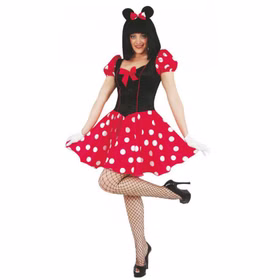 Maus Kostüm für Damen Gr. S- XL Kleid Tier Filmheld comic-Held Tier-Kostüm Fasching Karneval Mottoparty