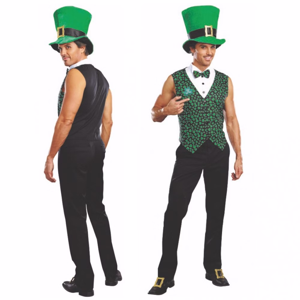 Irish Kostüm Grünes Kleeblatt Barry für Herren Gr. M-XXL St. Patrick SALE Fasching Karneval Mottoparty Saint Patrick’s Day