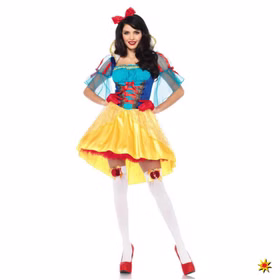 Kostüm Schneewittchen Damen Kleid gelb-blau Märchen Fasching Kostüm Schneewittchen Damen Kleid gelb-blau Märchen Fasching