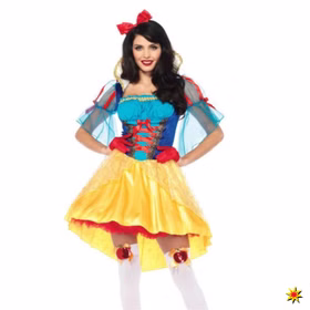 Kostüm Schneewittchen Damen Kleid gelb-blau Märchen Fasching 2 Kostüm Schneewittchen Damen Kleid gelb-blau Märchen Fasching 2
