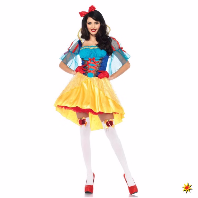Kostüm Schneewittchen Damen Kleid gelb-blau Märchen Fasching Kostüm Schneewittchen Damen Kleid gelb-blau Märchen Fasching