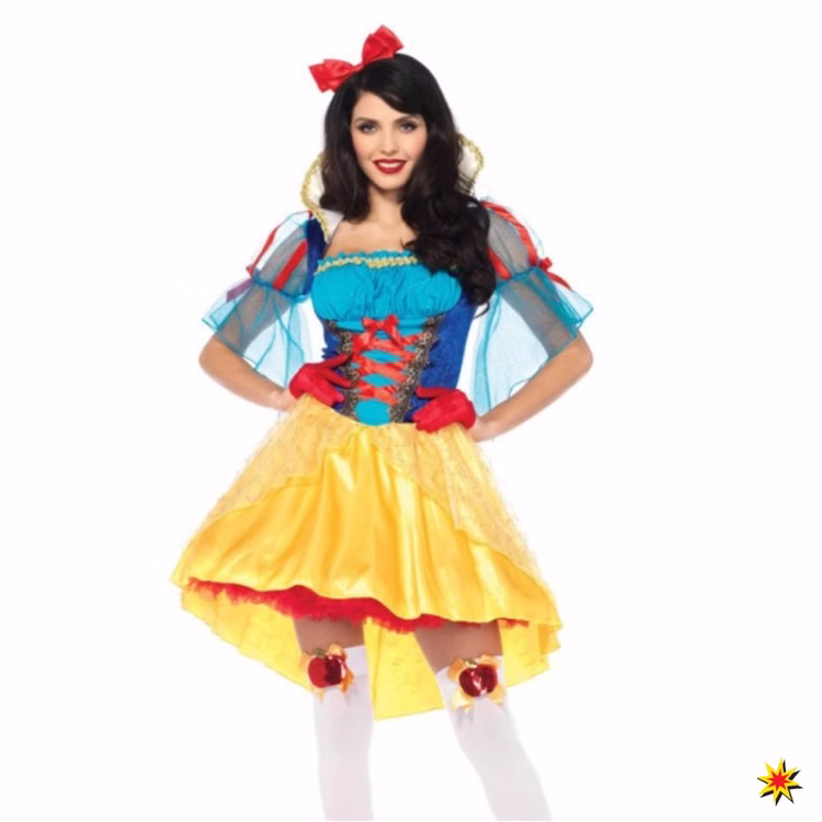 Kostüm Schneewittchen Damen Kleid gelb-blau Märchen Fasching 2 Kostüm Schneewittchen Damen Kleid gelb-blau Märchen Fasching 2