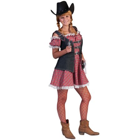 Cowgirl Kostüm Ranger Lady Karo für Damen