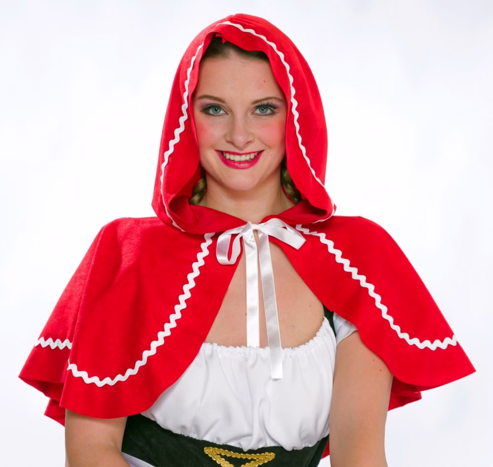 Rotkäppchen Kostüm Umhang rot schulterlang für Damen Kostüm-Zubehör Fasching Karneval Mottoparty Mädchen-Outfit Rotkäppchen Kostüm Umhang rot schulterlang für Damen Kostüm-Zubehör Fasching Karneval Mottoparty Mädchen-Outfit