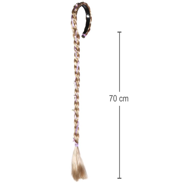 Rapunzel-Zopf blond mit Haarreif 70 cm für Kinder Rapunzel-Zopf blond mit Haarreif für Kinder 70 cm lang Kostüm-Zubehör Accessoire Kinder Haarreif geflochtener Zopf Fasching Karneval Mottoparty Kinderfasching Kindergeburtstag