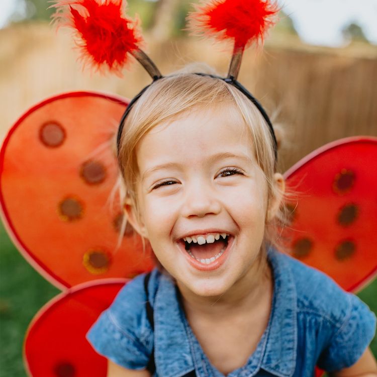 Marienkäfer-Set Kostüm Flügel und Haarreif für Kinder rot Tier Marienkäfer Flügel 54x41 cm Kostüm-Zubehör Fasching Karneval Mottoparty Kinderfasching Kindergeburtstag