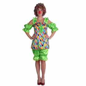 Clown Kostüm Betty für Damen Gr. 38 grün Zirkus SALE Fasching Karneval Mottoparty