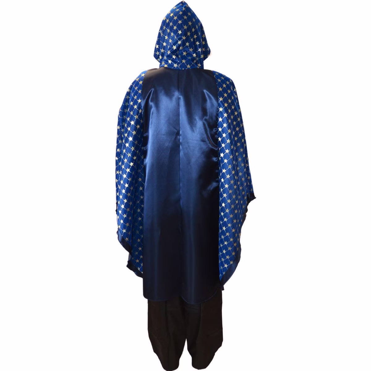 Magier Kostüm Umhang Zauberer für Erwachsene 113 cm blau Umhang mit Kapuze Märchen Fasching Karneval Mottoparty Magier Kostüm Umhang Zauberer für Erwachsene 113 cm blau Umhang mit Kapuze Märchen Fasching Karneval Mottoparty