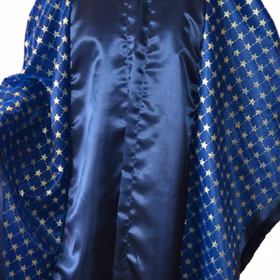 Magier Kostüm Umhang Zauberer für Erwachsene 113 cm blau Umhang mit Kapuze Märchen Fasching Karneval Mottoparty