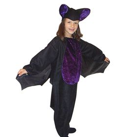 Fledermaus Kostüm Blacky II Halloween für Kinder Gr. 104-116 schwarz-lila Tierkostüm SALE Fasching Karneval Mottoparty Kindergeburtstag