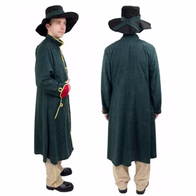 Nachtwächter Kostüm Wärter Hirte für Herren Gr. L-XL grün Schäfer Fasching Karneval Mottoparty