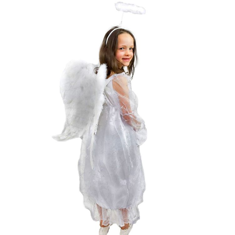 Engel Kostüm Sabi Kleid weiß für Mädchen Engel Kostüm Sabi Kleid weiß für Mädchen Gr. 116-140 Weihnachten Krippenspiel SALE Kinderkostüm Weihnachtsengel
