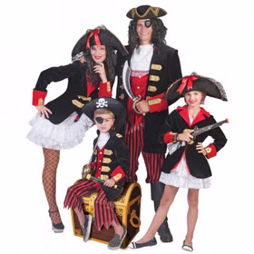 Piratin Kostüm Seeräuberin Jolie für Damen Gr. 40-46 Kleid SALE Fasching Karneval Mottoparty Paarkostüm