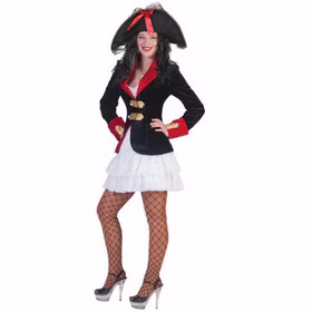 Piratin Kostüm Seeräuberin Jolie für Damen Gr. 40-46 Kleid SALE Fasching Karneval Mottoparty Paarkostüm
