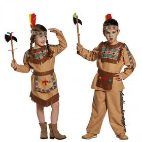 Indianer Kostüm Indianerin Baca für Kinder Gr. 104-152 Kleid braun Western Wilder Westen amerikanische Ureinwohner Fasching Karneval Mottoparty Kinderfasching