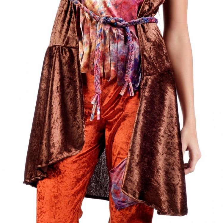 Hippie Kostüm Alma für Damen Hippie Kostüm Alma für Damen Gr. L 70er Jahre Batik-Optik SALE Fasching Karneval Mottoparty