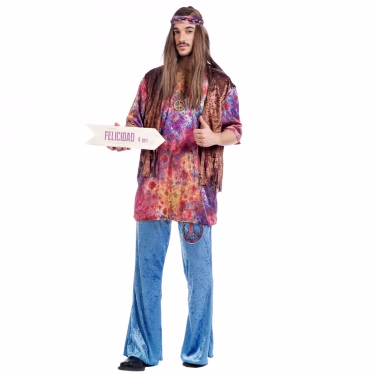 Hippie Kostüm Jonny 70er Jahre für Herren Gr. M-XL bunt SALE Fasching Karneval Mottoparty Hippie Kostüm Jonny 70er Jahre für Herren Gr. M-XL bunt SALE Fasching Karneval Mottoparty