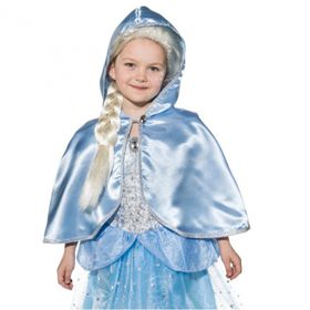 Prinzessin Umhang hellblau für Kinder Gr.104-140 hellblau Kostüm-Zubehör SALE Fasching Karneval Kindergeburtstag Mottoparty Rollenspiel Märchen Theater