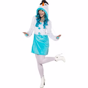 Schneefrau Kostüm Olafine für Damen Gr. 34-48 Kleid blau-weiß Schneemann Winter Schneefrau-Kostüm Fasching Karneval Mottoparty Paarkostüm Schneefrau Kostüm Olafine für Damen Gr. 34-48 Kleid blau-weiß Schneemann Winter Schneefrau-Kostüm Fasching Karneval Mottoparty Paarkostüm
