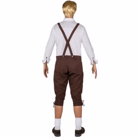 Oktoberfest-Hose braun Latzhose in Lederoptik für Herren Gr. 48-60 SALE Wiesn Trachtenhose Wasen Fasching Karneval Mottoparty Oktoberfest-Hose braun Latzhose in Lederoptik für Herren von Hinten