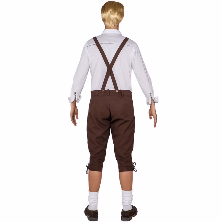 Oktoberfest-Hose braun Latzhose in Lederoptik für Herren Gr. 48-60 SALE Wiesn Trachtenhose Wasen Fasching Karneval Mottoparty Oktoberfest-Hose braun Latzhose in Lederoptik für Herren von Hinten