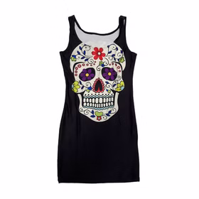 Halloween Kostüm La Catrina Kleid für Damen Gr. S-XL schwarz Fasching Karneval Mottoparty Totenschädel-Kleid Tag der Toten Mexiko Andere Länder Halloween Kostüm La Catrina Kleid für Damen Gr. S-XL schwarz Fasching Karneval Mottoparty Totenschädel-Kleid Tag der Toten Mexiko Andere Länder