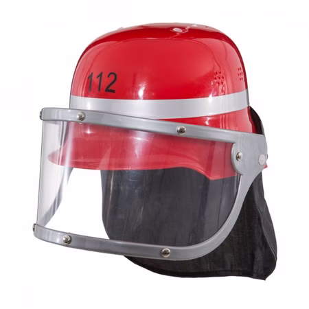Feuerwehrhelm rot für Kinder KW 56 cm mit Klappvisier & Nackenschutz Kostüm-Zubehör Fasching Karneval Mottoparty Kindergeburtstag Feuerwehrhelm rot für Kinder KW 56 cm mit Klappvisier & Nackenschutz Kostüm-Zubehör Fasching Karneval Mottoparty Kindergeburtstag