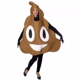 Emoticon Kostüm Häufchen braun für Erwachsene Gr. M/L braun Fasching Karneval Gruppenkostüm Mottoparty Spaßkostüm