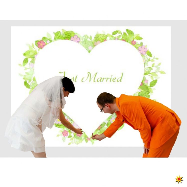 Herzlaken " Blumenwiese" zum Ausschneiden Hochzeitslaken